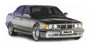 BMW 7 (E32) Long 1986 -1994, коврики в салон